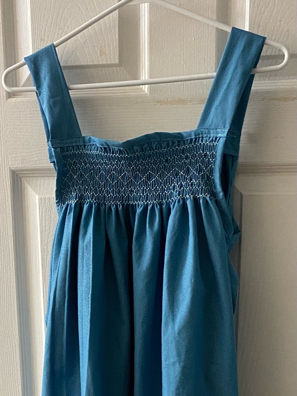 Smocked Cotton Gown M-L